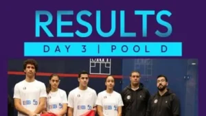 منتخب مصر يتصدر مجموعته في كأس العالم للإسكواش بعد فوزه 3-1 على اليابان